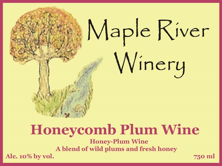 honeycomb plum wine label